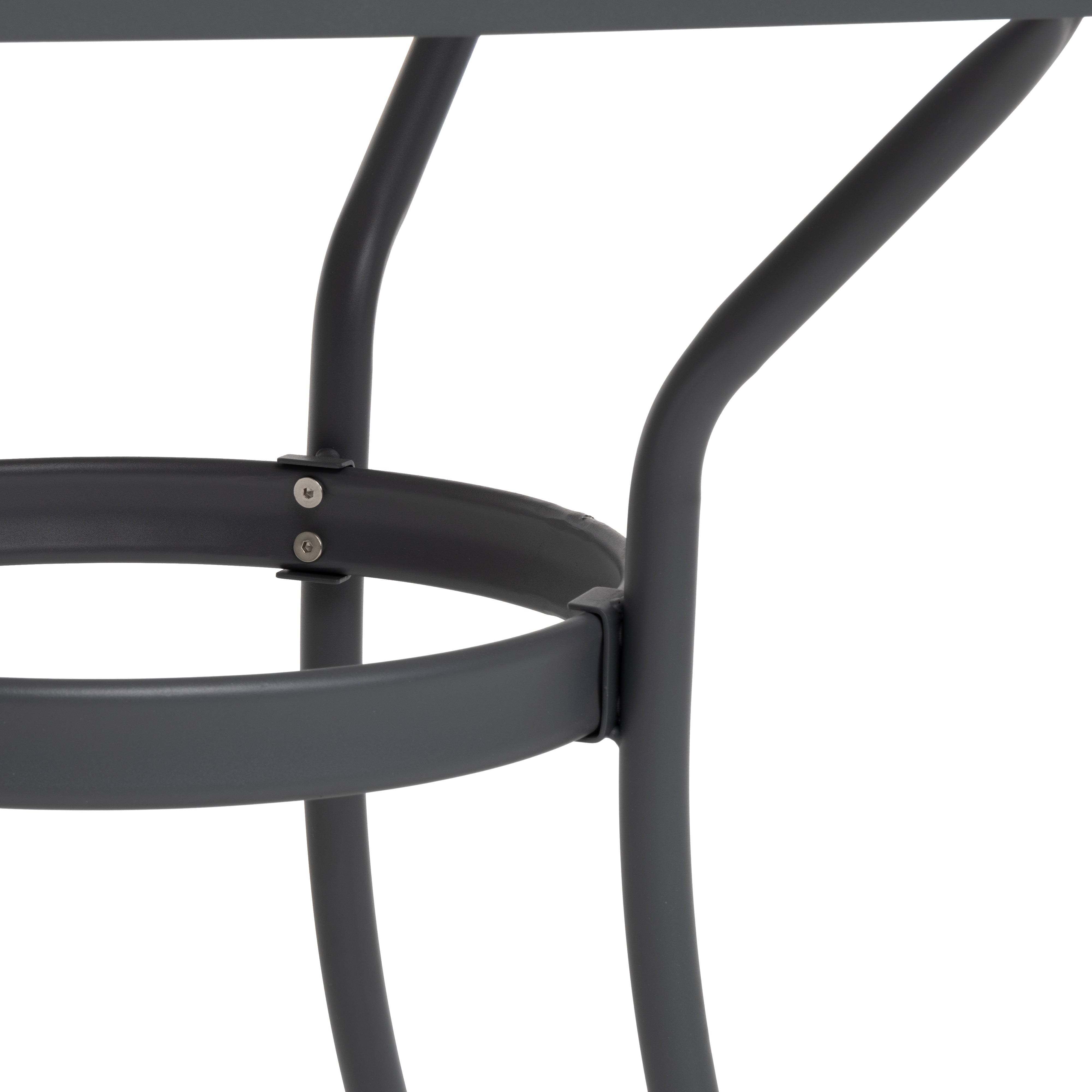 VESTIAMO CASA GIARDINO - Tavolo da giardino in acciaio Nero - h71x70x70 cm
